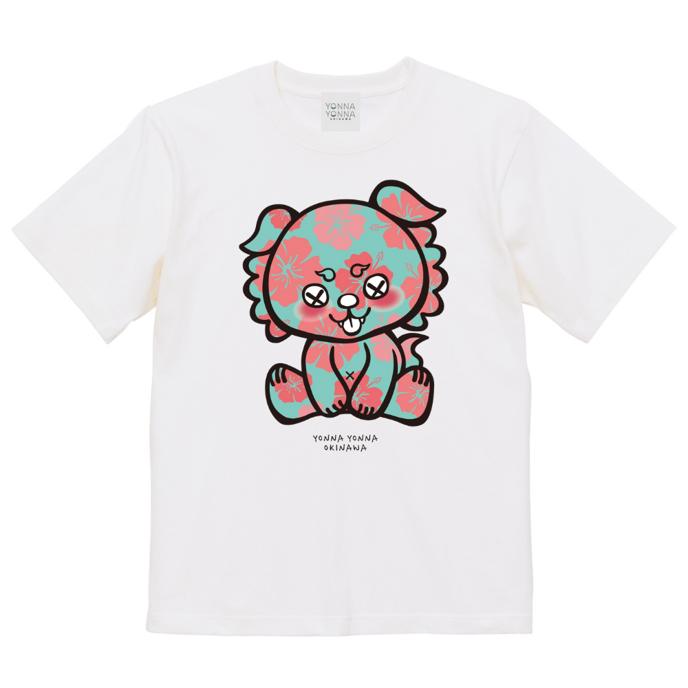 いーちょんシーサー グリーンハイビスカス