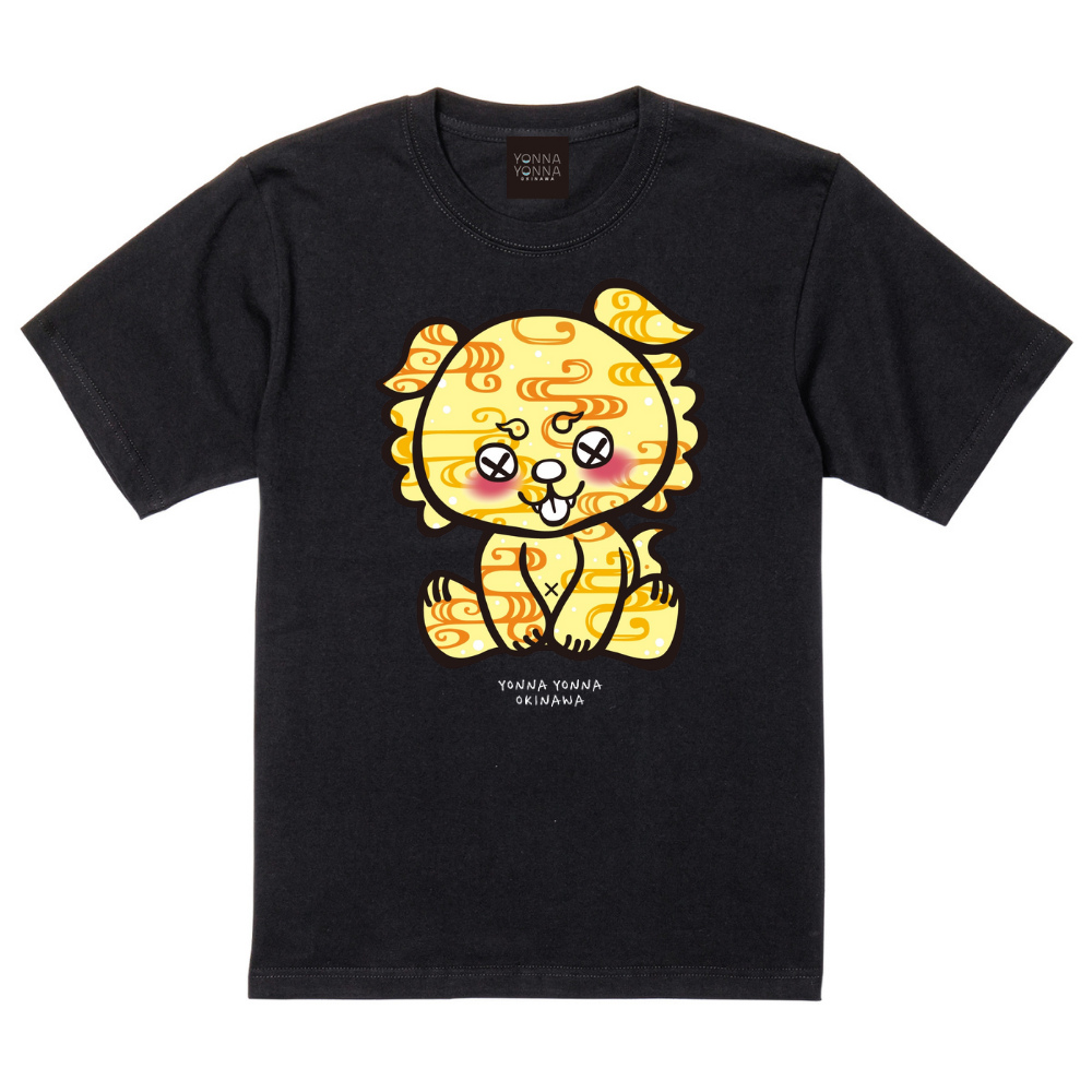 いーちょんシーサー 紅型 イエローブラウン