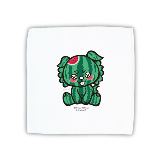 いーちょんシーサー スイカ ハンドタオル