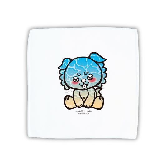 いーちょんシーサー 波打ち ハンドタオル