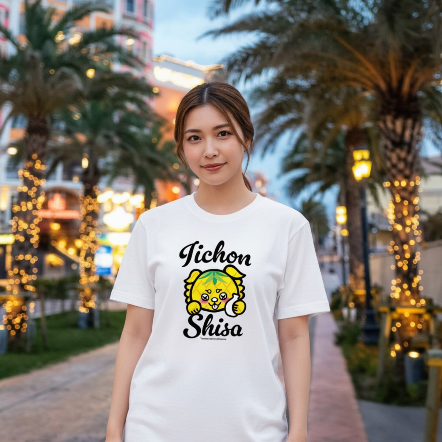 いーちょんシーサー ぱいぽん とっくり Tシャツ