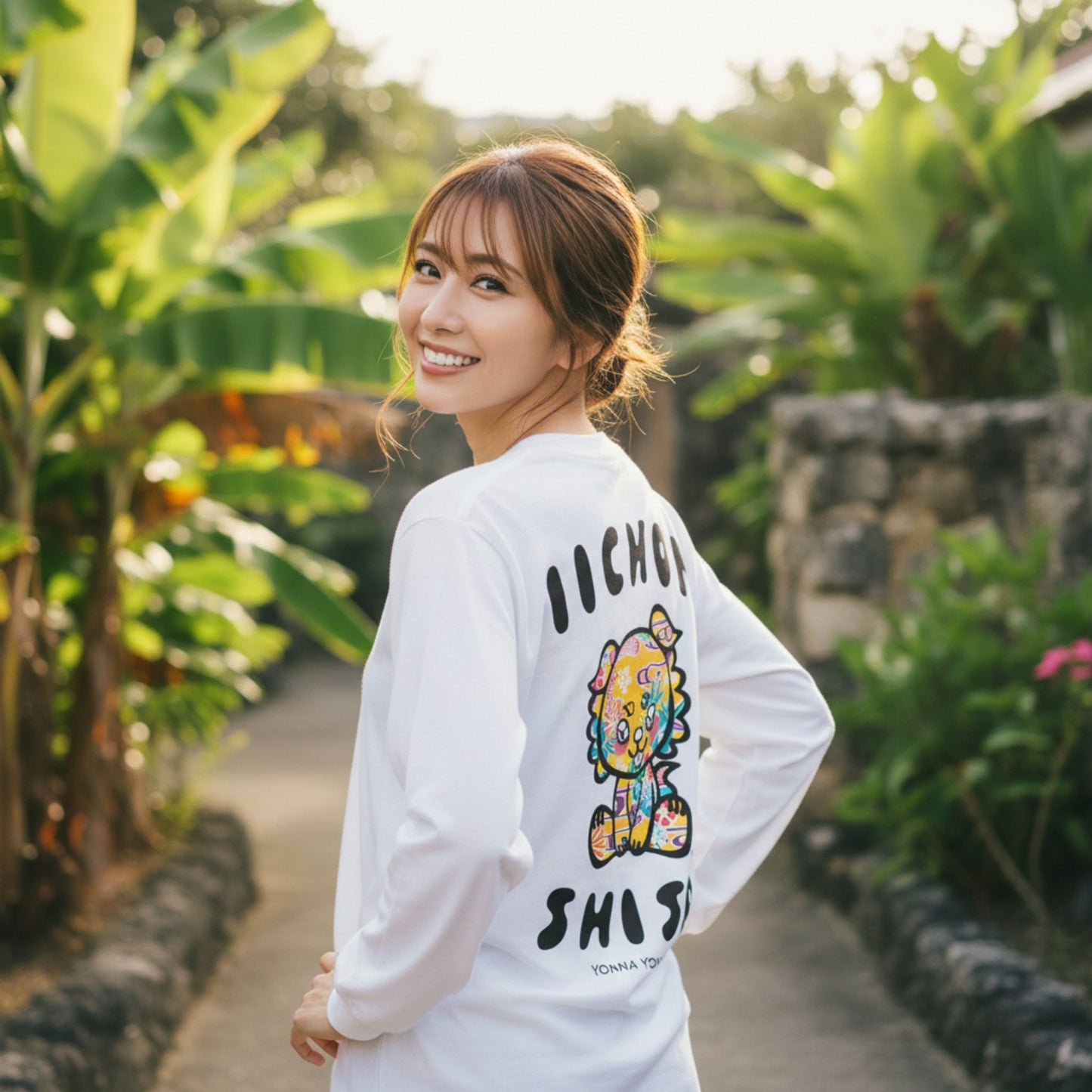 いーちょんシーサー びんろー relaxロンT