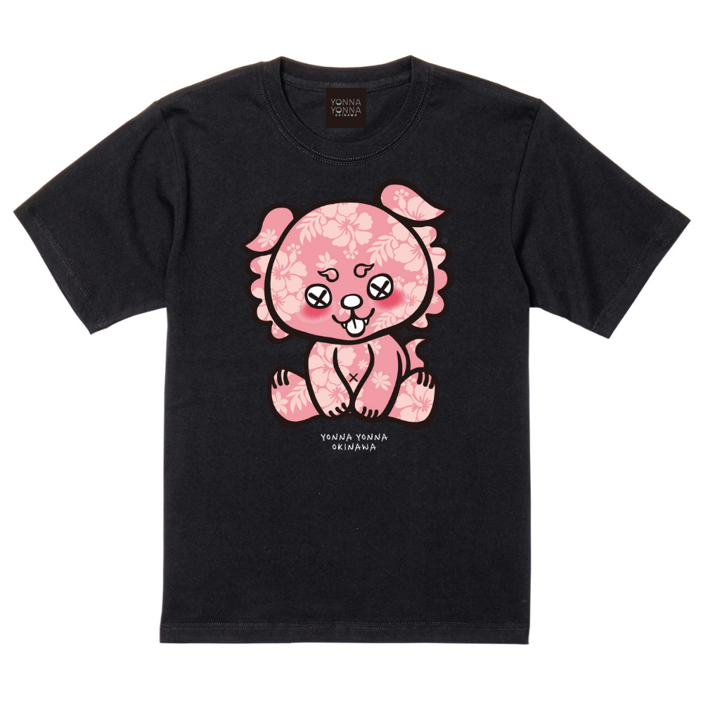いーちょんシーサー ピンク ハイビスカス