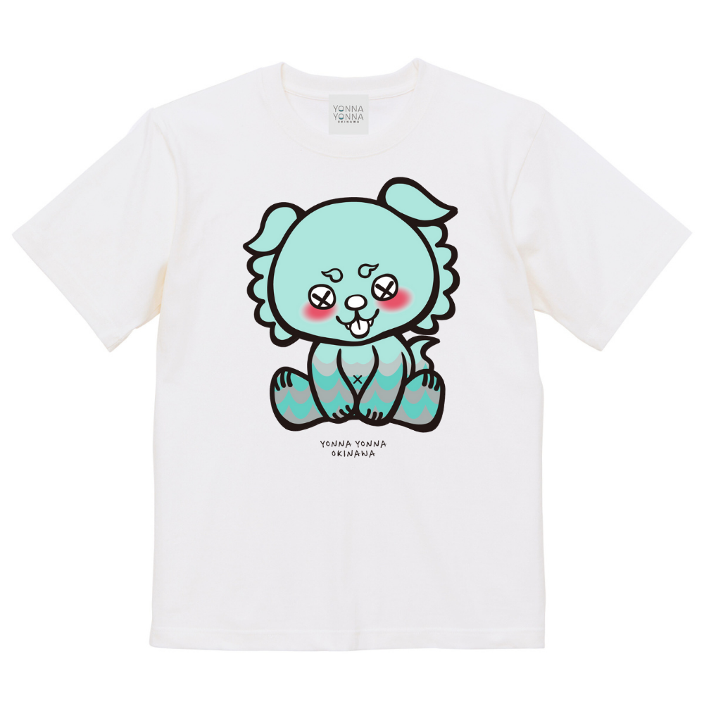 いーちょんシーサー 波紋 ブルーグリーン